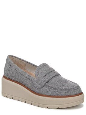 DR. SCHOLL'S Nice Day Max Platform Loafer In Charcoal Gray Size 9.5 NEW